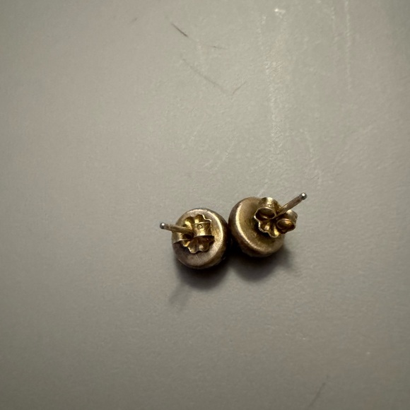 Vintage garnet and sterling silver earrings - Picture 4 of 5